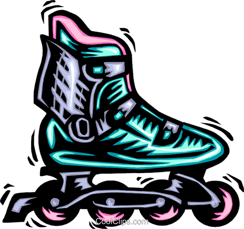 Roller Clipart Rollerblades - Roller Blades Clip Art (480x451)