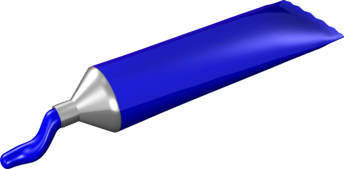 Color Tube Blue Paint Computer Icons - Paint Tube Clipart Png (690x340)