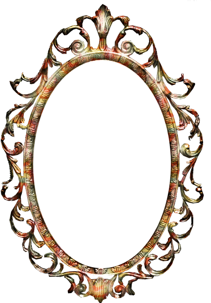 Antique Oval Picture Frames Png Clipart Picture Frames - Dibujos De Espejos Antiguos (435x618)