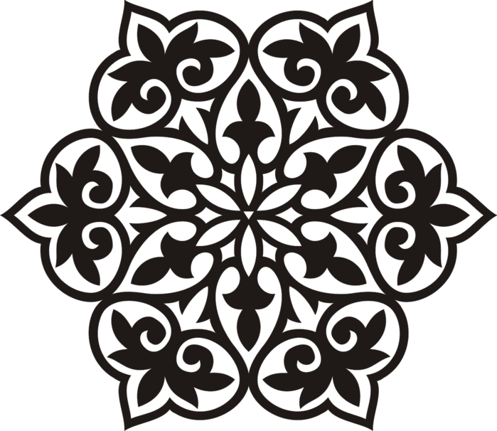Baroque Filigree Png - Motif Silhouette (699x606)