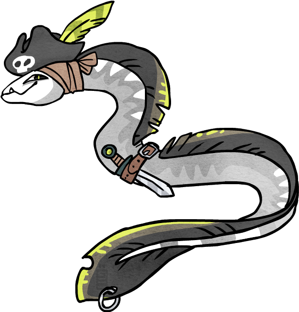 Captain Eel By Griffsnuff On Deviantart Animal Drawings, - Art (680x694)