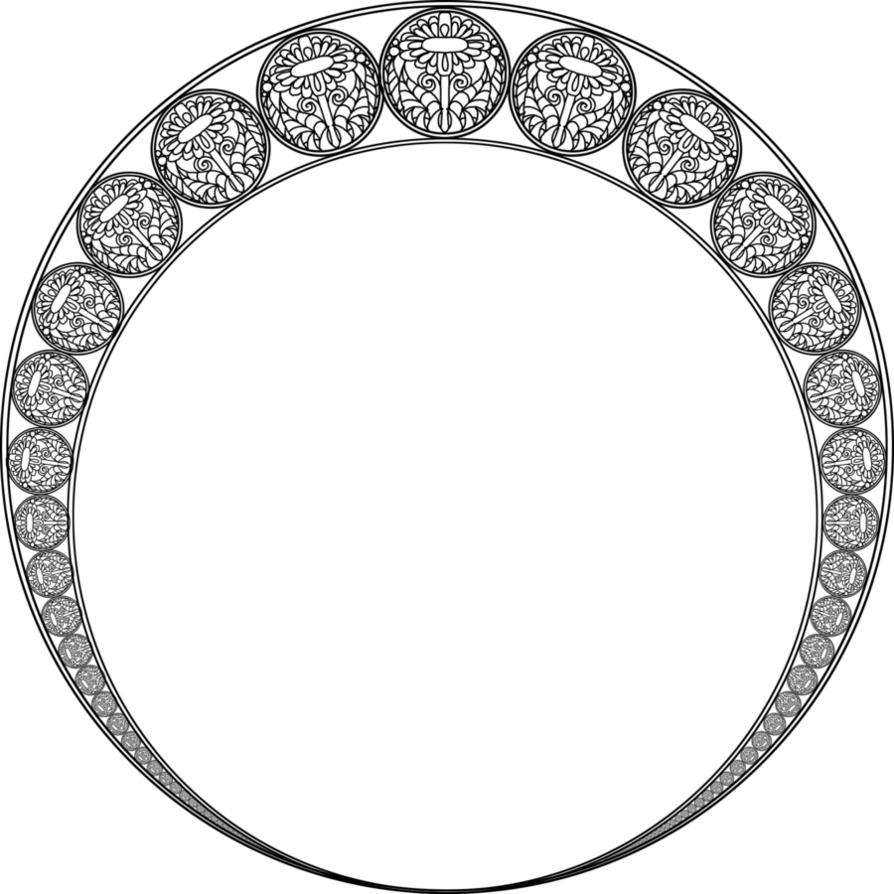 Vintage Replica Borderart 2a By Bnspyrd On Deviantart - Art Nouveau Frame Circle (894x894)