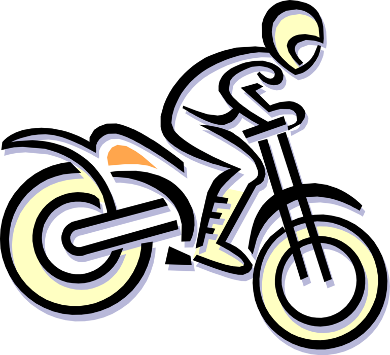 Motocross Royalty Free Vector Clip Art Illustration - Motocross Royalty Free Vector Clip Art Illustration (769x700)