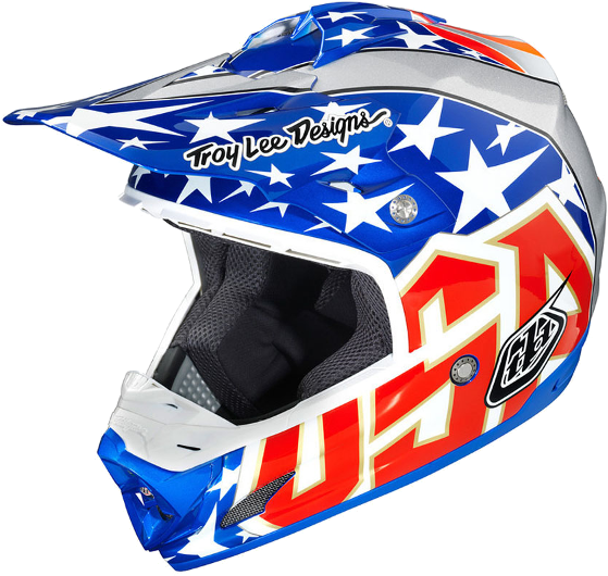 Atv Drawing Motocross Helmet Clip Art Library Library - Troy Lee Designs Usa Helmet (600x600)