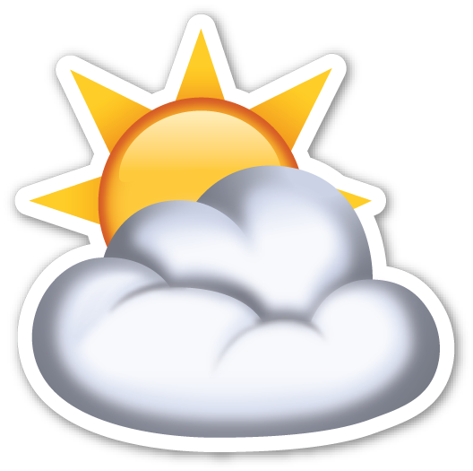 I Chose This Picture Because If It Is Cloudy, The Sun - Sun Cloud Emoji (528x525)