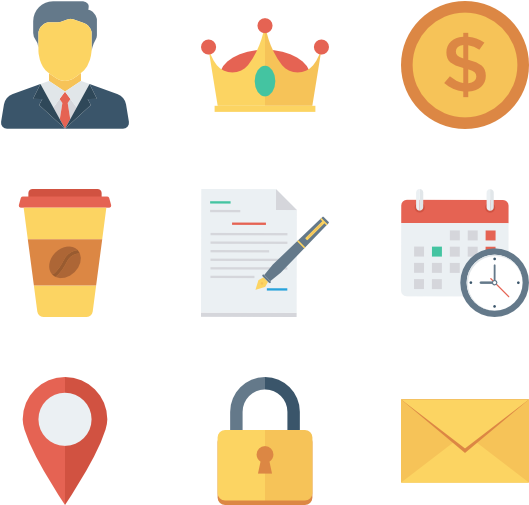 Business 100 Icons - Business (600x564)