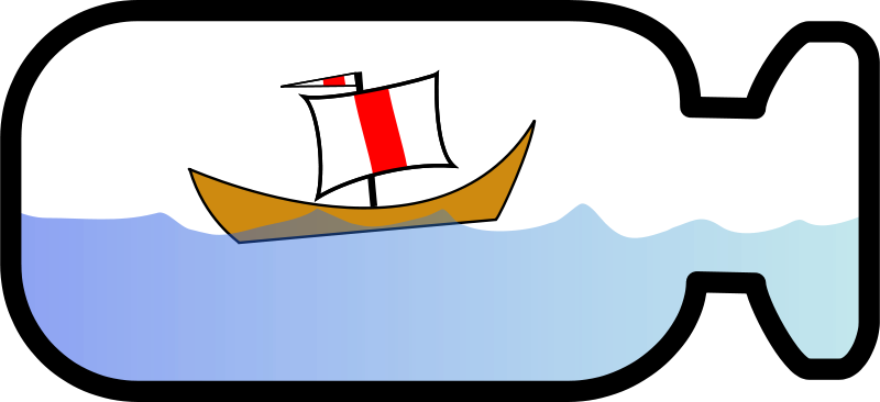Ship In A Bottle Clipart (900x411)