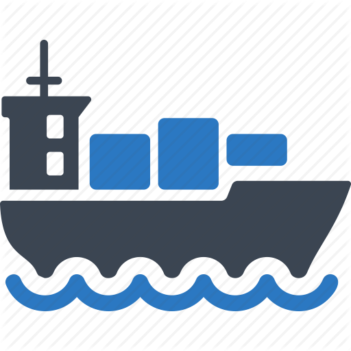 Boat, Cargo Ship, Container, Logistics Icon - Sea Freight Icon Png (512x512)