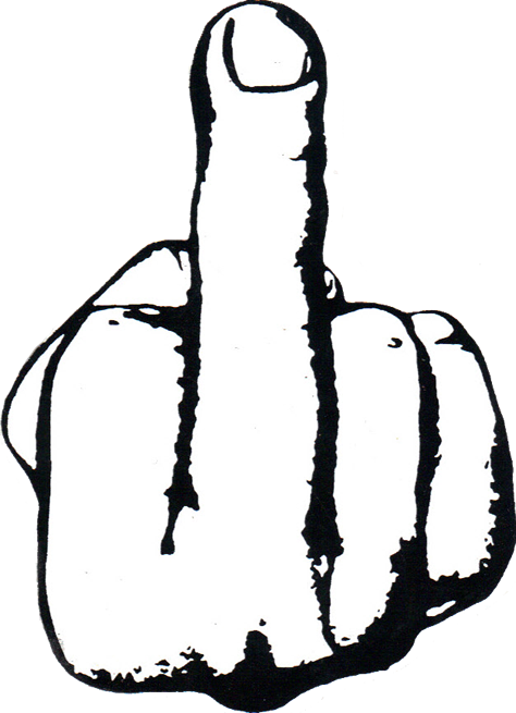 Ka Custom Designs - Finger Sticker Middle Finger (474x655)