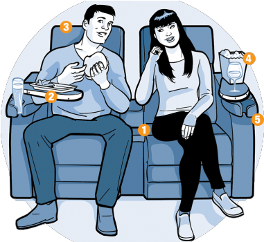 How Cineplex Aims To Own Date Night With Its Vip Strategy - Cartoon (401x349)