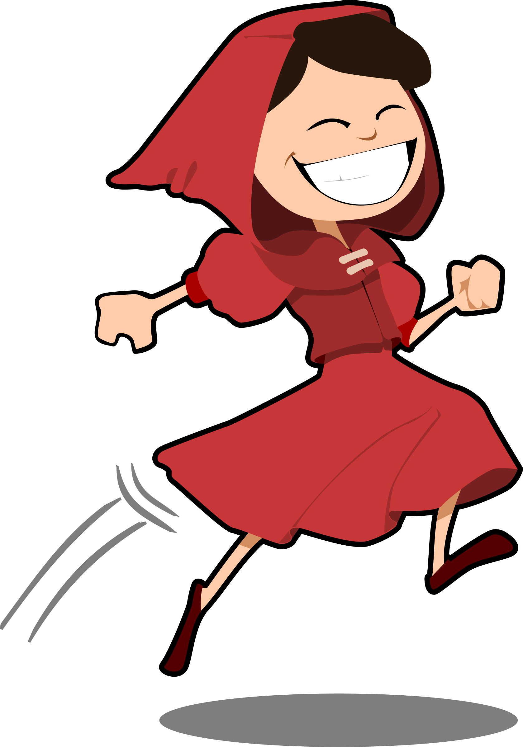 Jump Clipart Cartoon - Red Riding Hood Cartoon (1679x2400)