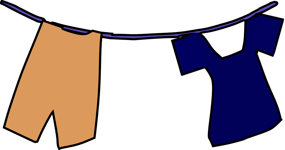 School Uniform On Clothesline Clip Art - Uniforms Clipart (960x506)