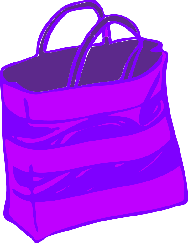 Shopping - Shopping Bag In Purple (600x778)