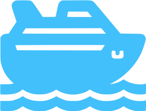 Caribbean Blue Cruise Ship Icon - Purple Cruise Ship (512x512)
