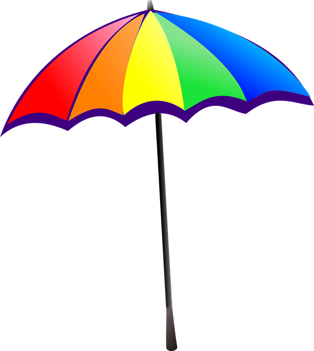 Beach Umbrella Clipart Free - Sun Umbrella Clip Art (645x720)