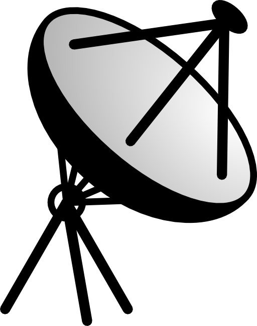 Pin Antenna Clip Art - Dish Antenna Clip Art (512x648)