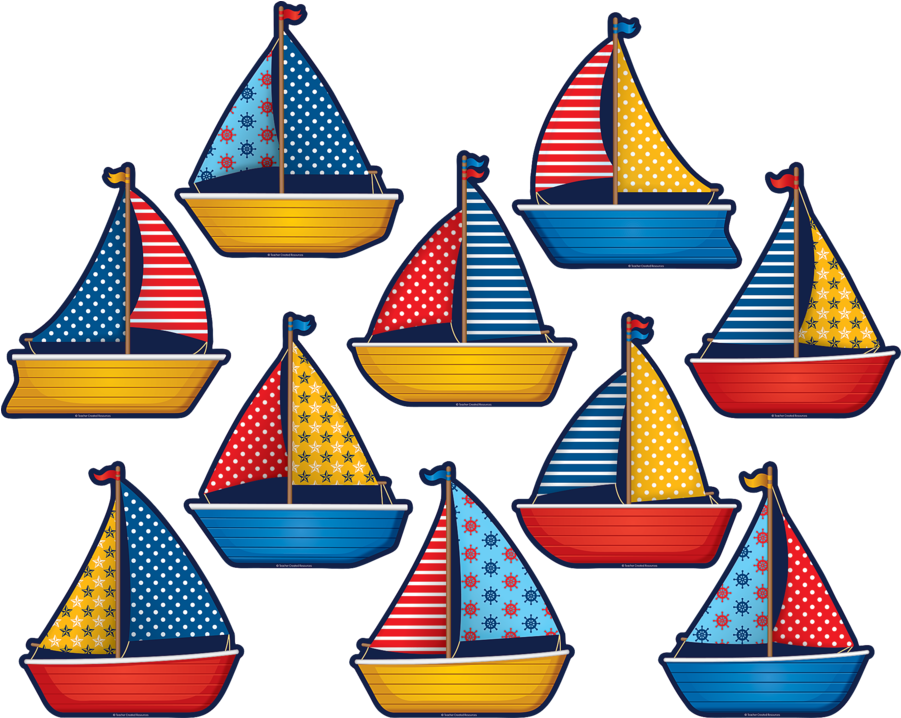 Tcr5656 Sailboats Accents Image - Sailboat Bulletin Board (900x900)