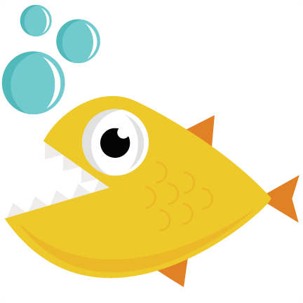 Hungry Fish Svg Cut File For Scrapbooking Fish Svg - Cartoon Fish Svg (432x432)