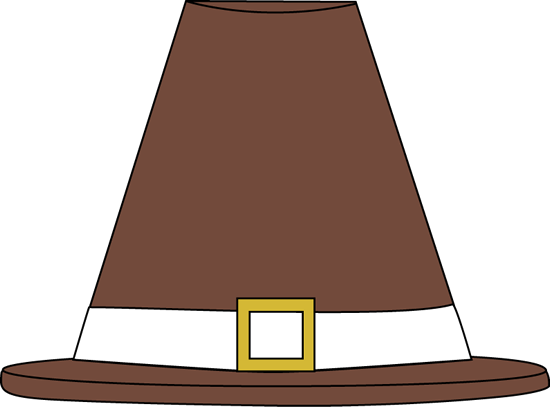 Brown Pilgrim Hat - Brown Pilgrim Hat Clipart (550x407)