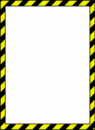 Caution Tape Square Border - Caution Border (366x500)