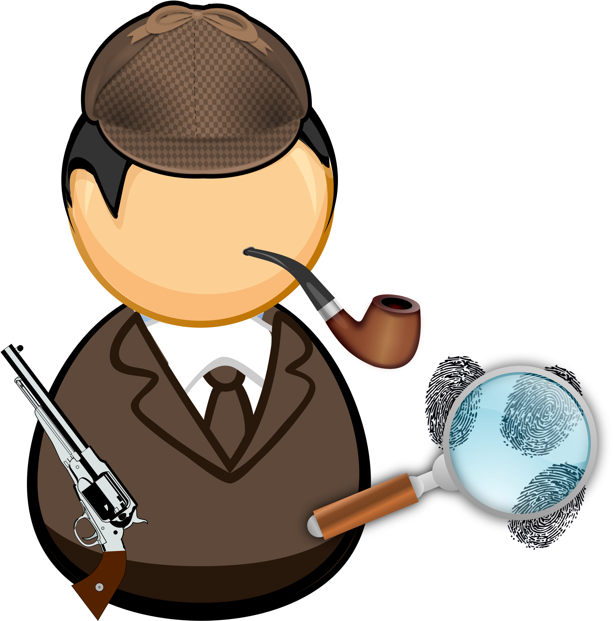 This Free Icons Png Design Of Detective With Pipe And - Icone Detetive Png (2386x2400)