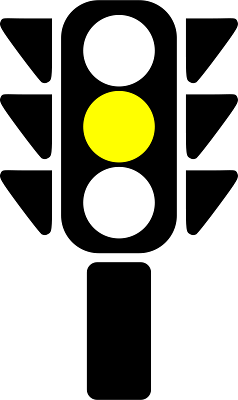 Free Clipart - Yellow Traffic Light Clipart (500x839)