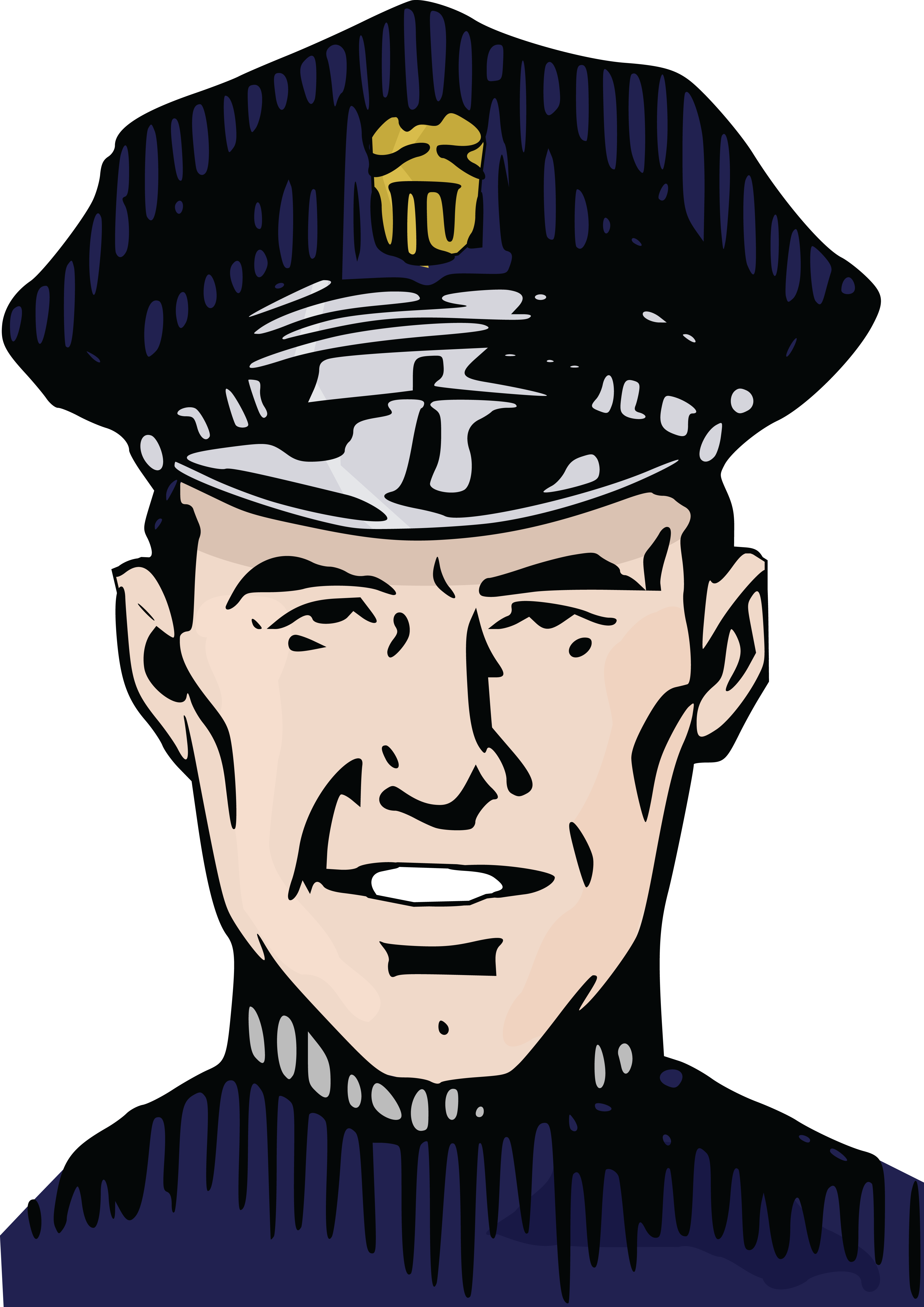 Free Clipart Of A Police Man - Spreadshirt T-shirt Unterschätze Niemals Einen Mann (4000x5658)