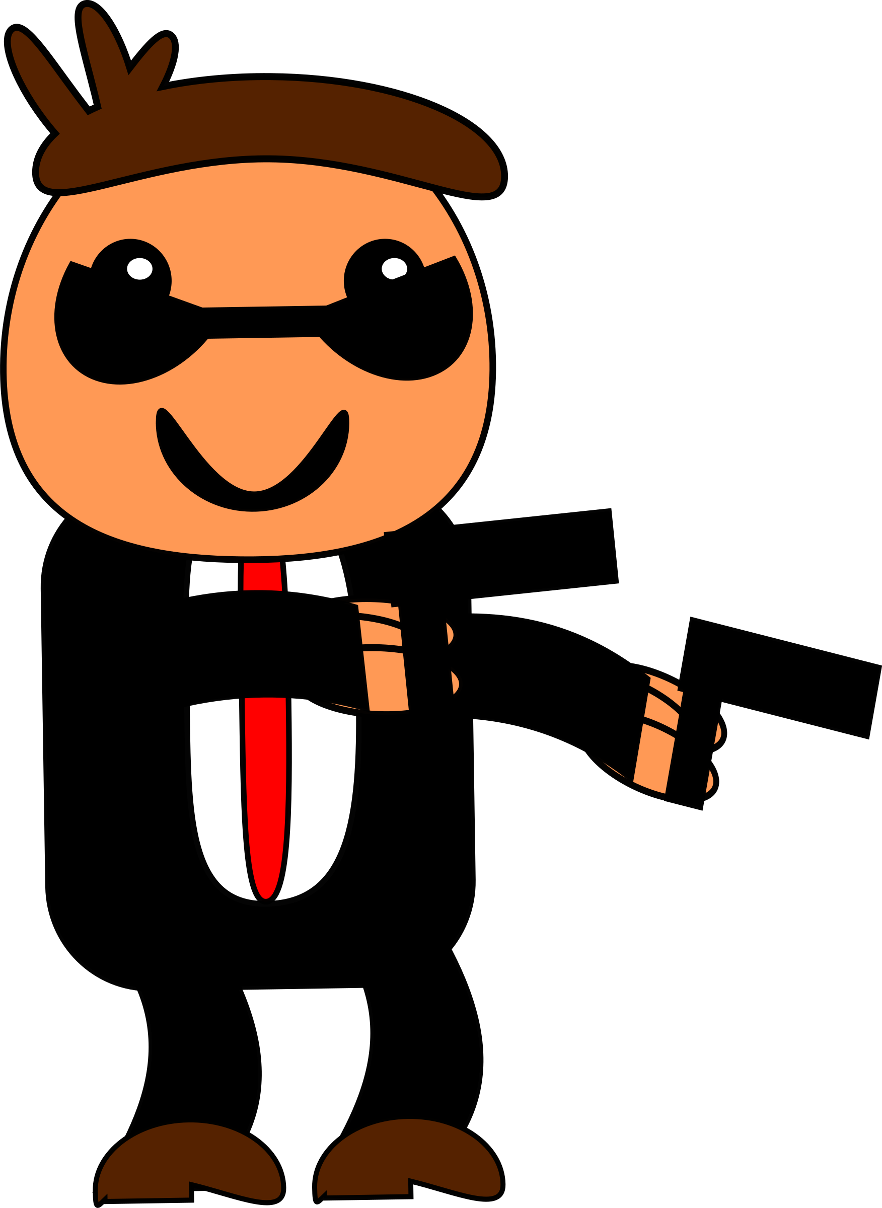 Spy In Black Suit Clip Art - Spy Clipart (935x1280)