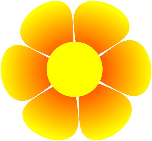 Hippie Flower Clip Art At Clker - Hippie Flower Clip Art (600x556)