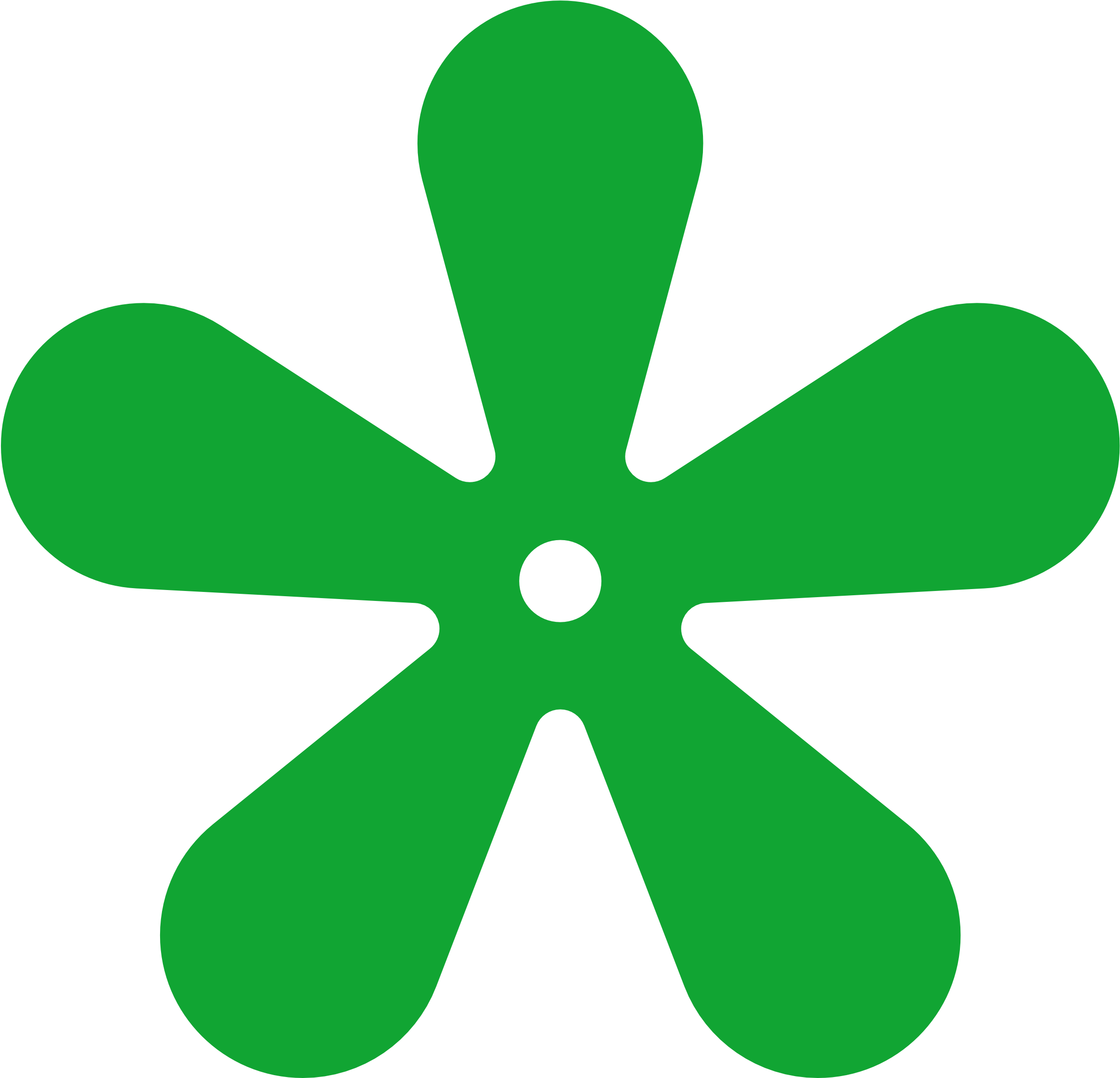 Elower Clipart 70's - Green Flower Clipart (2555x2533)