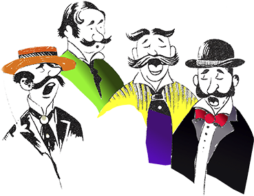 Barbershop Quartet Sketch Color Final - Barbershop (400x312)