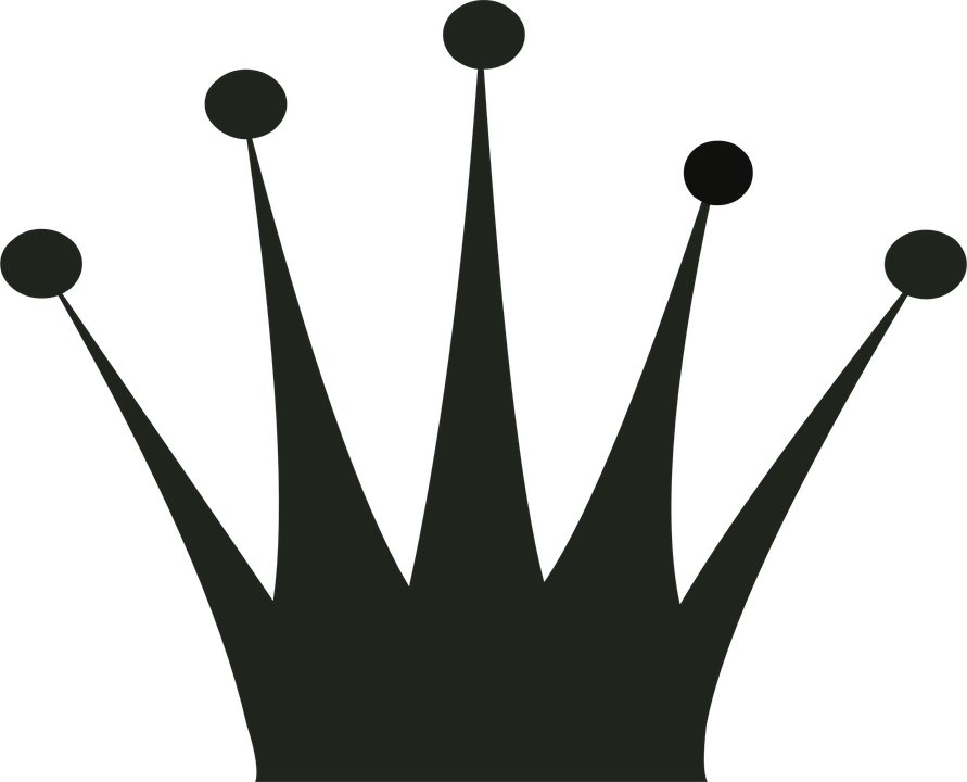 Krone Clipart Schwarz - Queen Crown (891x720)