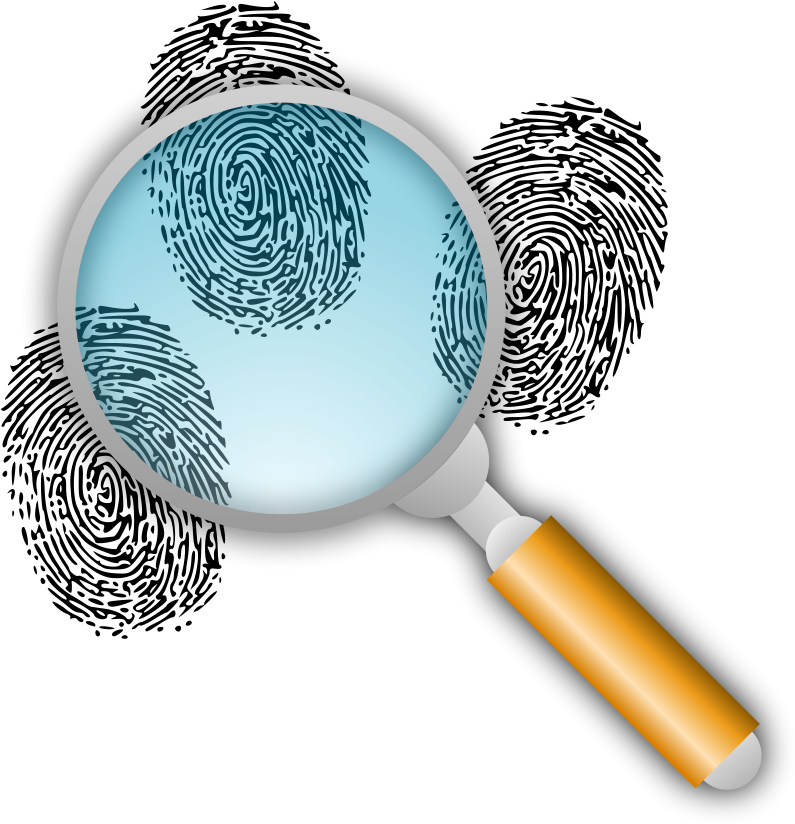 Search For Fingerprints Clipart - Elements Of A Crime (900x900)