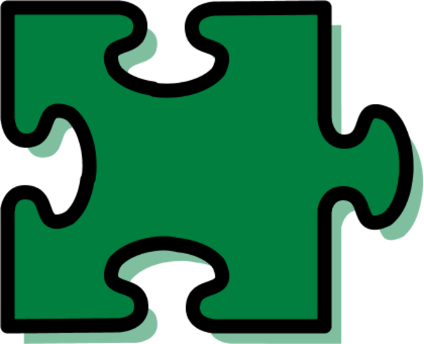Purple Puzzle Piece Vector Clip Art - Colorful Puzzle Pieces Clip Art (600x486)
