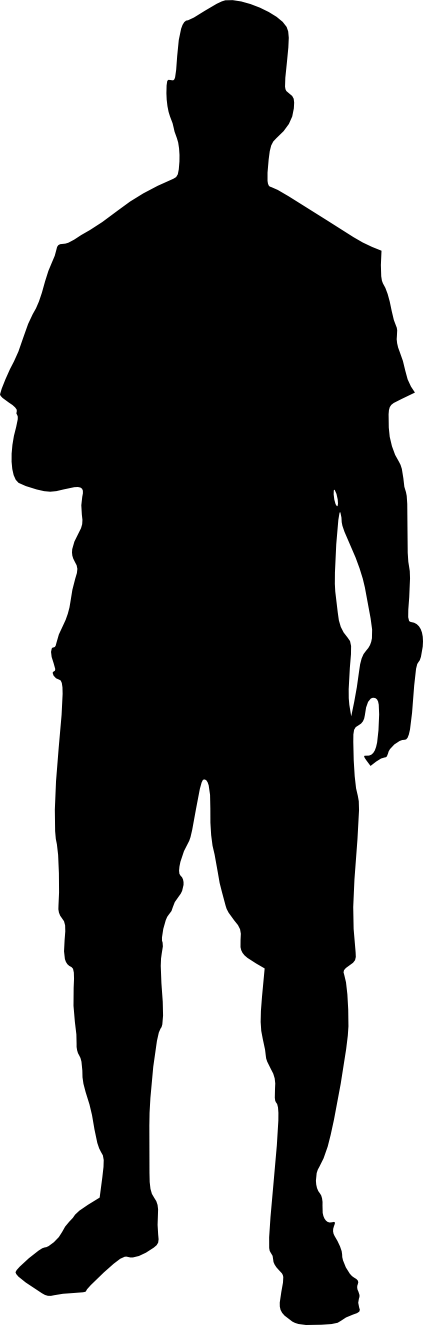 20 Man Silhouette - Silhouette (423x1325)