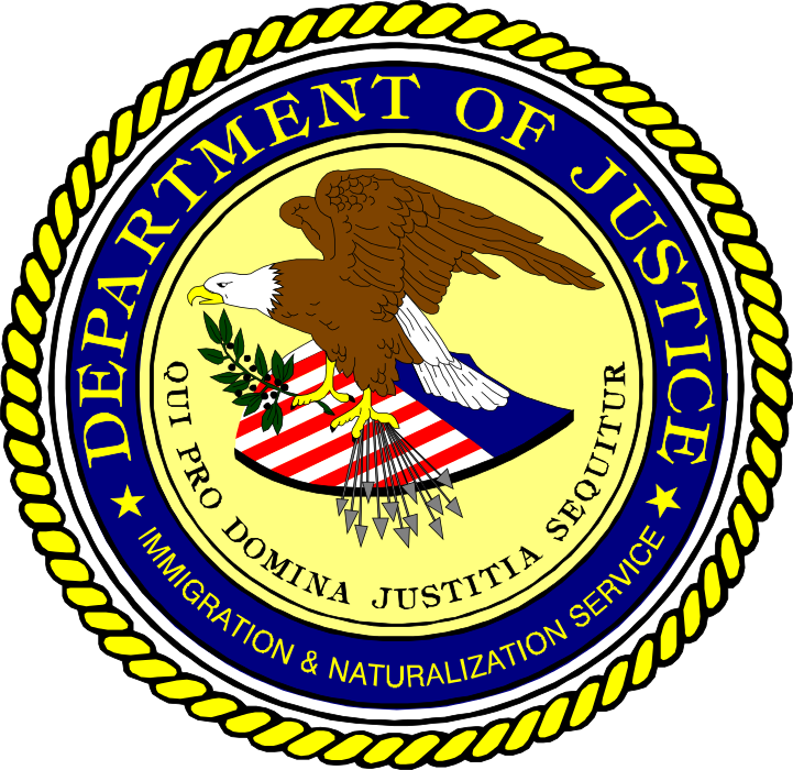 Of Justice Ins Seal - Immigration And Naturalization Service (721x700)
