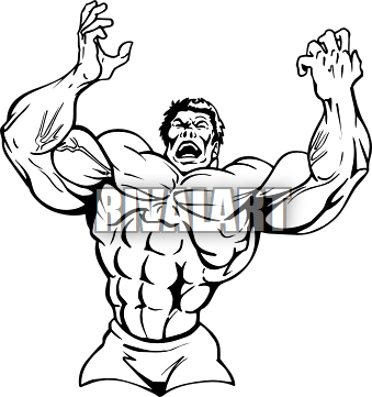 Bodybuilder Clip Art Clipart - Cartoon (339x361)