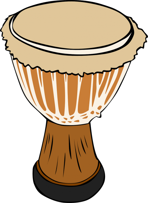Free Vector Djambe Drum Clip Art - African Drum Clip Art (600x819)