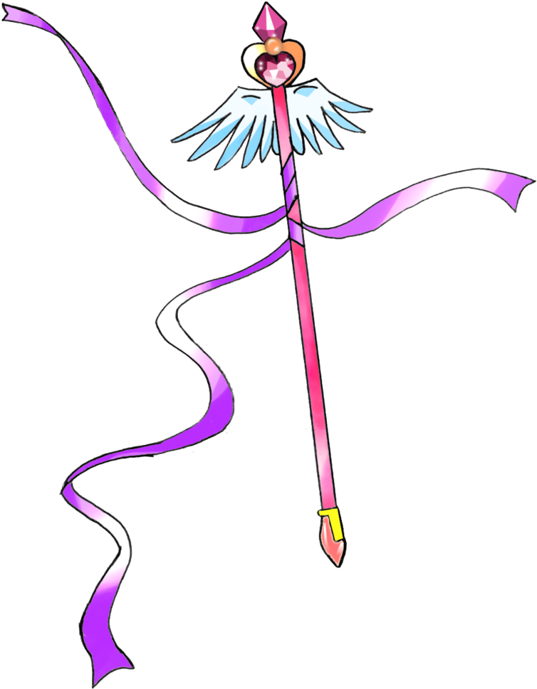 Magical Wand 1 By Puyo0702 - Anime Magic Wand Png (763x1046)