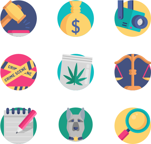 Crime Investigation - Graphic Design Flat Icon (600x564)