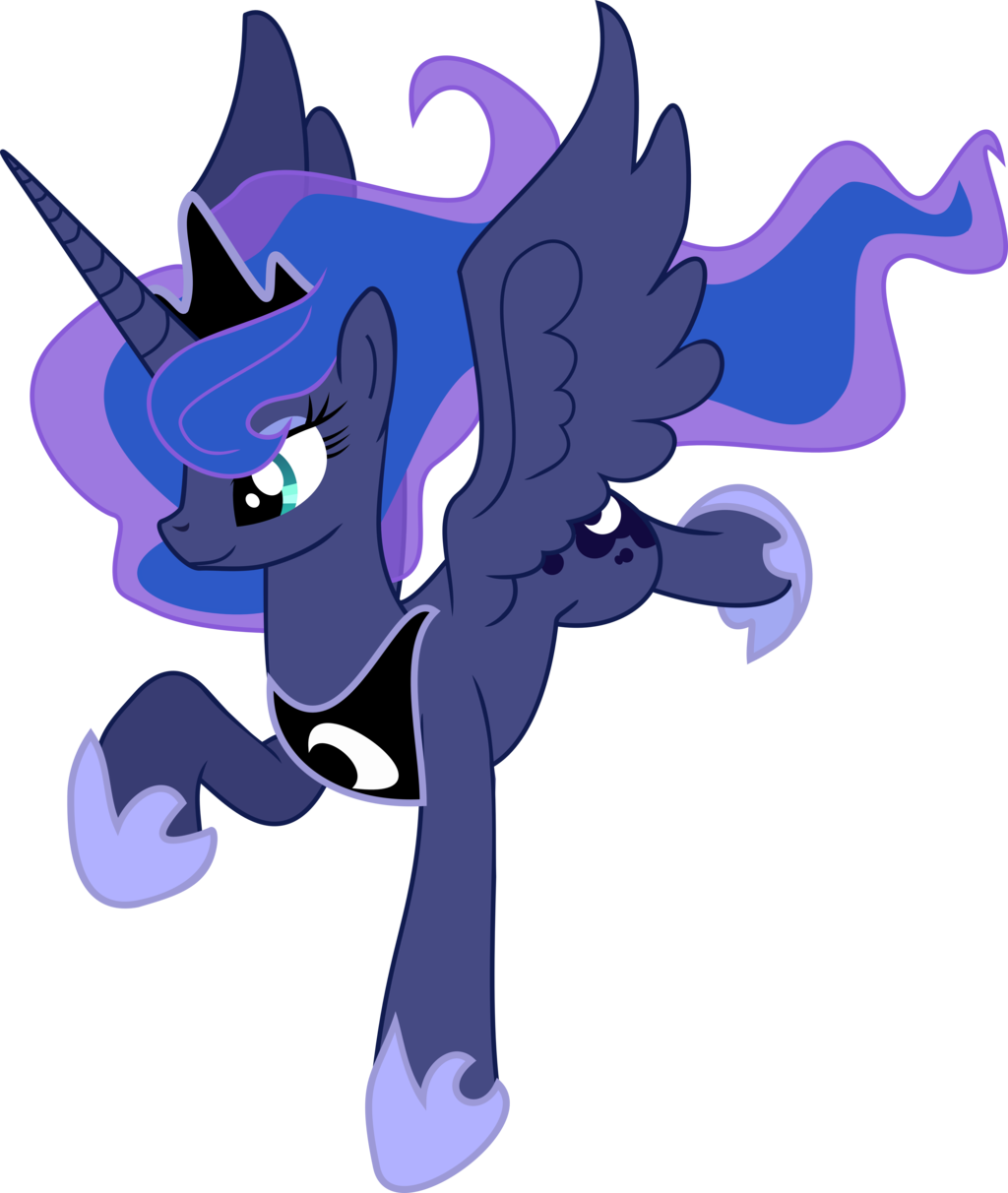 Inspiring My Little Pony Clip Art Medium Size - Imagenes De La Princesa Luna My Little Pony (1024x1212)
