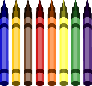 Crayon Clipart Transparent Background - Black Crayons Clipart Trnsparent Background (388x361)
