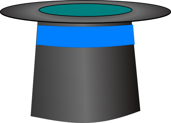 Upside Down Top Hat Drawing (600x433)