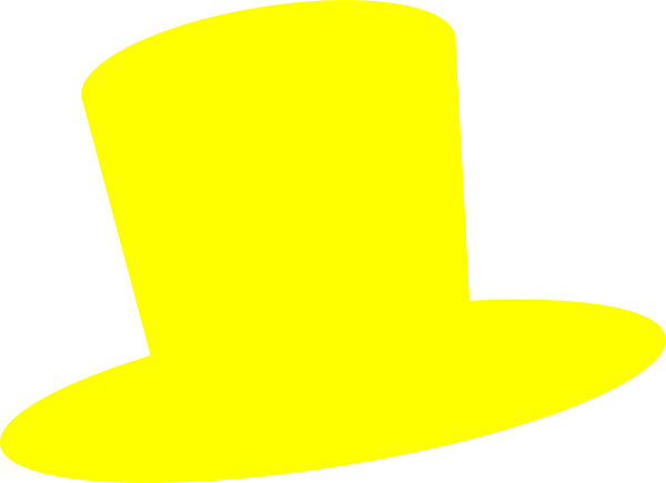 Yellow Top Hat Clipart (600x435)