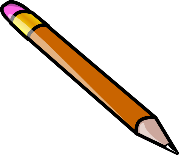 Sharp Pencil Clip Art - Gambar Kartun Pensil (600x521)