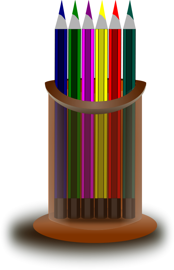 This Free Clip Arts Design Of Pencil Stand 2 - Pencils Stand (597x900)