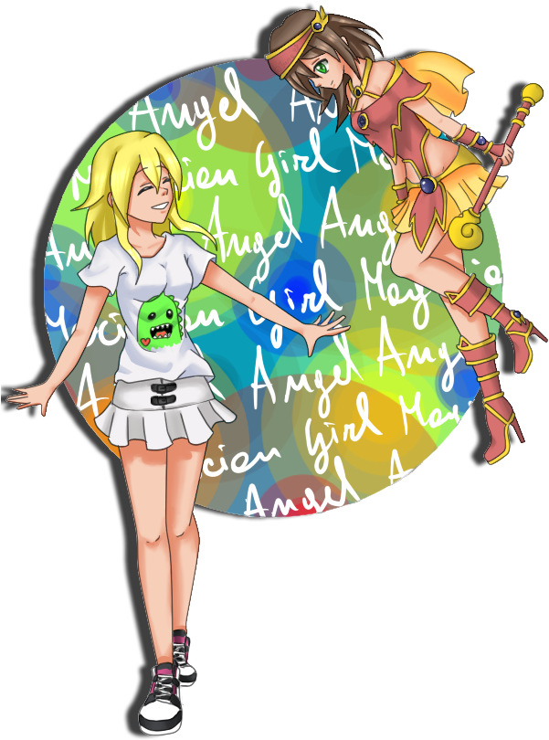 [art Trade] Angel And Void Magician Girl By Inra98 - Art (620x873)
