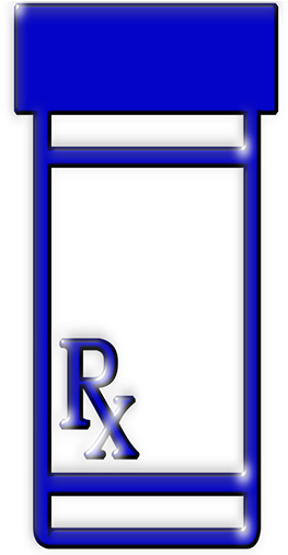 Blue Prescription Vial Clip Art - Pharmacy - (512x512) Png Clipart Download