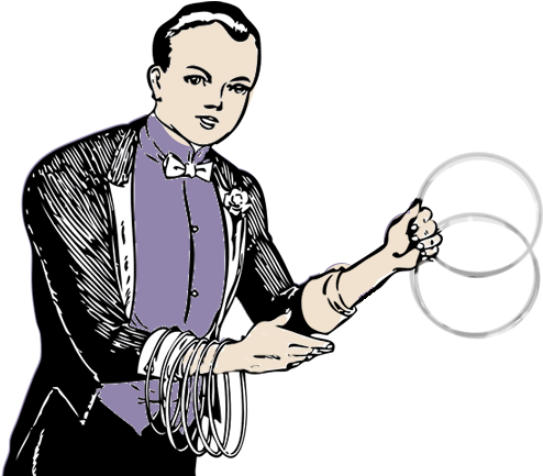South Jersey Magic Magician Jim Combs - El Pez Y La Paloma (541x449)