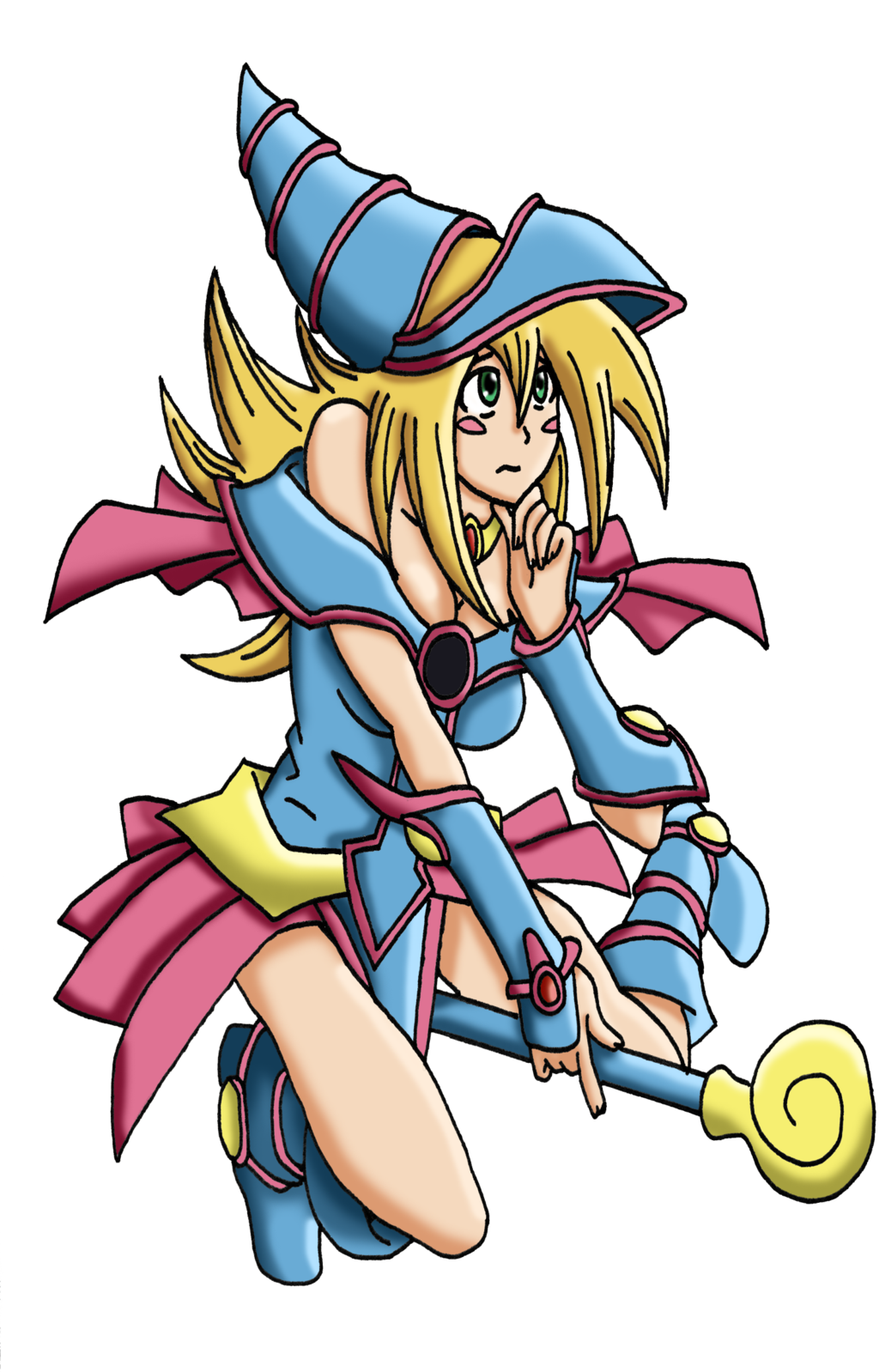 Dark Magician Girl By Retzan - Cartoon (1024x1598)